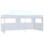 Carpa plegable profesional con 4 paredes acero blanco 3x6 m