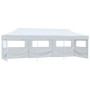 Carpa de fiestas pop-up plegable con 5 paredes blanco 3x9 m
