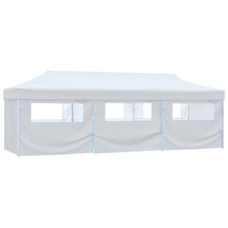Carpa de fiestas pop-up plegable con 8 paredes blanco 3x9 m en Carpas y cenadores | Comprar online en Foro24