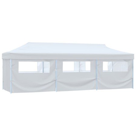 Carpa de fiestas pop-up plegable con 8 paredes blanco 3x9 m