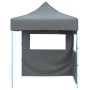 Carpa plegable profesional 2 paredes acero gris antracita 2x2 m