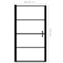 Black tempered glass shower door 91x195 cm by vidaXL, shower doors - Ref: Foro24-145672, Price: 193,75 €, Discount: %