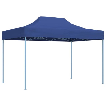 Carpa plegable profesional acero azul 3x4 m