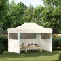 Carpa plegable profesional con 3 paredes acero color crema 3x4m