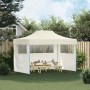 Carpa plegable profesional con 3 paredes acero color crema 3x4m