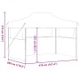 Carpa plegable profesional con 3 paredes acero color crema 3x4m
