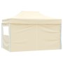 Carpa plegable profesional con 4 paredes acero color crema 3x4m en Carpas y cenadores | Comprar online en Foro24