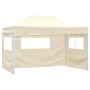 Carpa plegable profesional con 4 paredes acero color crema 3x4m en Carpas y cenadores | Comprar online en Foro24