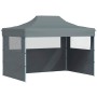 Carpa plegable profesional con 3 paredes acero antracita 3x4 m en Carpas y cenadores | Comprar online en Foro24