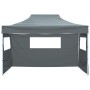 Carpa plegable profesional con 3 paredes acero antracita 3x4 m en Carpas y cenadores | Comprar online en Foro24
