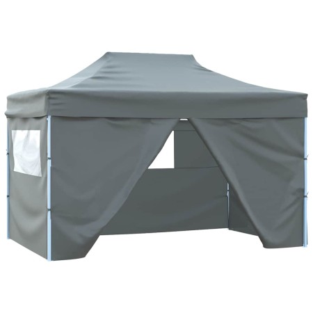 Carpa plegable profesional 4 paredes acero gris antracita 3x4 m en Carpas y cenadores | Comprar online en Foro24