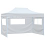 Carpa plegable profesional con 3 paredes acero blanco 280x410x315 cm en Carpas y cenadores | Comprar online en Foro24