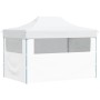 Carpa plegable profesional con 3 paredes acero blanco 280x410x315 cm en Carpas y cenadores | Comprar online en Foro24