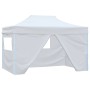 Carpa plegable profesional con 4 paredes acero blanco 280x410x315 cm en Carpas y cenadores | Comprar online en Foro24