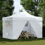 Carpa plegable profesional con 4 paredes acero blanco 280x410x315 cm en Carpas y cenadores | Comprar online en Foro24