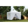 Carpa plegable profesional con 4 paredes acero blanco 280x410x315 cm en Carpas y cenadores | Comprar online en Foro24