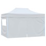 Carpa plegable profesional con 4 paredes acero blanco 280x410x315 cm en Carpas y cenadores | Comprar online en Foro24