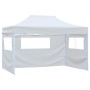 Carpa plegable profesional con 4 paredes acero blanco 280x410x315 cm en Carpas y cenadores | Comprar online en Foro24