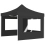 Carpa plegable profesional con paredes aluminio gris 2x2 m