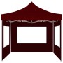Carpa plegable profesional paredes aluminio color burdeos 2x2 m