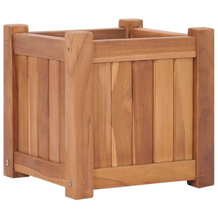 Arriate elevado madera maciza de teca 30x30x30 cm en Maceteros y jardineras | Comprar online en Foro24