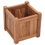 Arriate elevado madera maciza de teca 30x30x30 cm en Maceteros y jardineras | Comprar online en Foro24