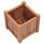 Arriate elevado madera maciza de teca 30x30x30 cm en Maceteros y jardineras | Comprar online en Foro24