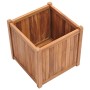 Arriate elevado madera maciza de teca 50x50x50 cm en Maceteros y jardineras | Comprar online en Foro24