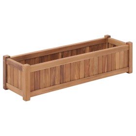 Arriate elevado madera maciza de teca 100x30x25 cm en Maceteros y jardineras | Comprar online en Foro24