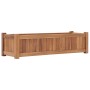 Arriate elevado madera maciza de teca 100x30x25 cm en Maceteros y jardineras | Comprar online en Foro24