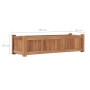 Arriate elevado madera maciza de teca 100x30x25 cm en Maceteros y jardineras | Comprar online en Foro24