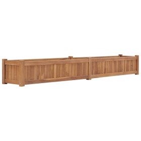 Arriate elevado madera maciza de teca 200x30x25 cm Arriate elevado madera maciza de teca 200x30x25 cm