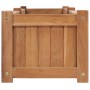 Arriate elevado madera maciza de teca 200x30x25 cm en Maceteros y jardineras | Comprar online en Foro24
