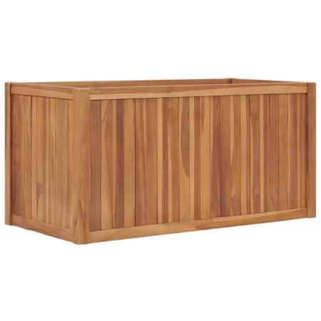 Arriate elevado madera maciza de teca 100x50x50 cm en Maceteros y jardineras | Comprar online en Foro24