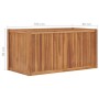 Arriate elevado madera maciza de teca 100x50x50 cm en Maceteros y jardineras | Comprar online en Foro24