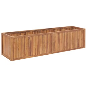 Arriate de madera maciza de teca 200x50x50 cm Arriate de madera maciza de teca 200x50x50 cm
