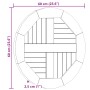 Superficie de mesa redonda madera maciza de teca 2,5 cm 60 cm