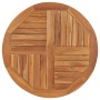 Superficie de mesa redonda madera maciza de teca 2,5 cm 80 cm