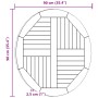 Superficie de mesa redonda madera maciza de teca 2,5 cm 90 cm
