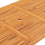 Mesa plegable de jardín madera maciza de teca 160x80x75 cm