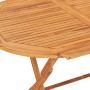 Set comedor de jardín plegable 7 piezas madera maciza de teca
