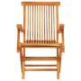 Set comedor de jardín plegable 7 piezas madera maciza de teca