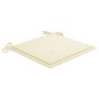 Set de comedor exterior plegable 5 piezas con cojines bambú