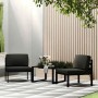 Sofá modular central con cojines aluminio antracita