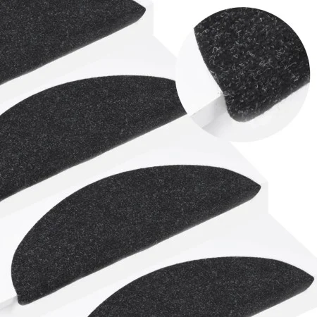 Self-adhesive stair mat 15 pcs anthracite 56x17x3cm by vidaXL, Stair mats - Ref: Foro24-136389, Price: 40,20 €, Discount: %