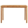 Mesa de comedor para jardín madera maciza de teca 120x70x77 cm