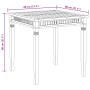 Mesa de comedor de jardín madera maciza de teca 80x80x80 cm
