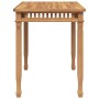 Mesa de comedor de jardín madera maciza de teca 110x65x80 cm