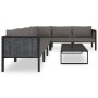 Mueblesde jardín 7 pzas y cojines ratán sintético antracita
