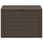 Caja de almacenamiento de jardín marrón 78x44x55 cm